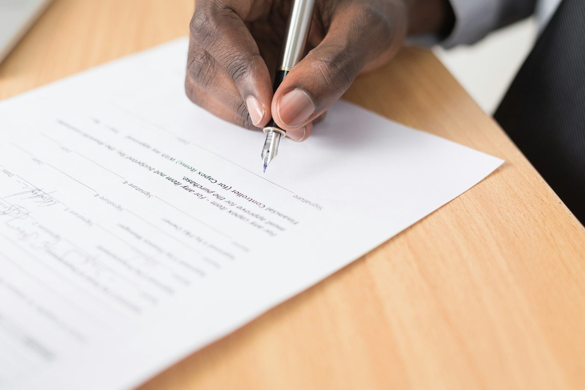 Client signing claim documents